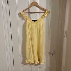 French connection dress size 10 Yellow Ruffle Strap Dress like new